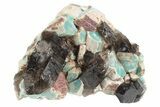 Amazonite Crystal Cluster with Smoky Quartz Crystals - Colorado #234655-1